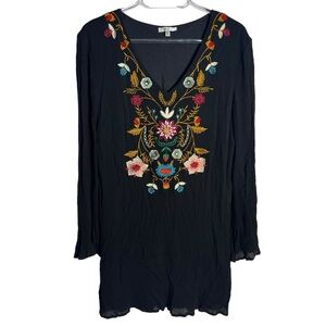 Jodifl Black Embroidered Dress • Size Large